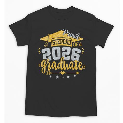 Proud Stepdad Of A 2026 Graduate Grad Senior Graduation Unisex T-Shirt - Best Gift Smart