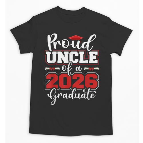 Proud Uncle Of A 2026 Graduate Senior Family Graduation Unisex T-Shirt - Best Gift Smart