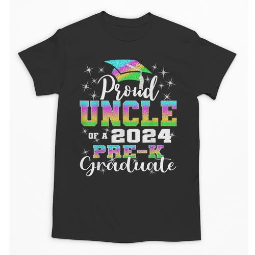 Proud Uncle Of PreK School Graduate 2024 Graduation Uncle Unisex T-Shirt - Best Gift Smart