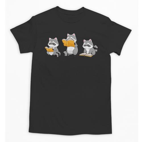 Raccoons Reading Books Raccoon Bookish Bookworm Raccoon Book Unisex T-Shirt - Bookorys CA