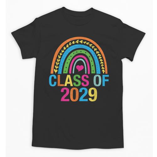 Rainbow Senior 2029 Shirt Class Of 2029 Cute Graduation Unisex T-Shirt - Best Gift Smart