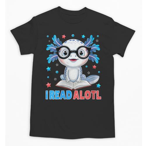 I Read Alotl Cute Axolotl Reading Book Lover Unisex T-Shirt - Bookorys DE