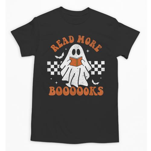 Read More Books Cute Ghost Reading Book Teacher Halloween Unisex T-Shirt - Bookorys