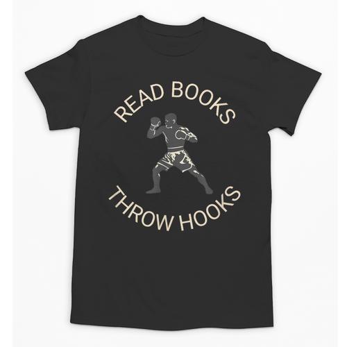 Read Books Throw Hooks Boxing Literacy Shirt Unisex T-Shirt - Bookorys DE