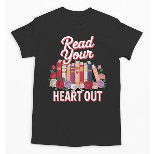 Read Your Heart Out Book Lover Reading Enthusiasts Floral Unisex T-Shirt - Bookorys AU