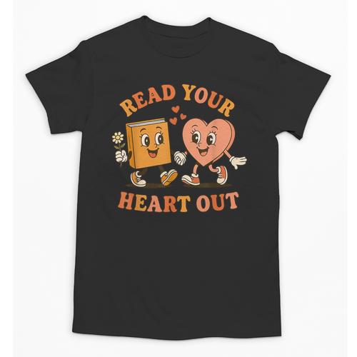 Read Your Heart Out Teacher Valentines Reading Book Love Unisex T-Shirt - Bookorys DE