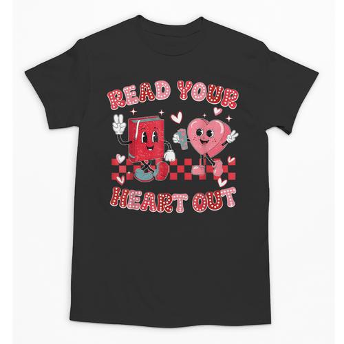 Read Your Heart Out Valentine Teacher Book Lover Unisex T-Shirt - Bookorys CA