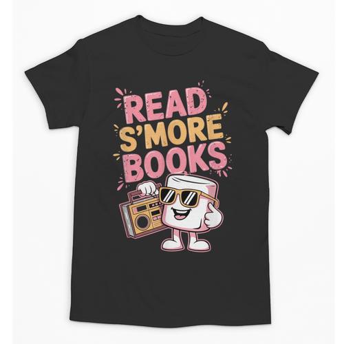 Read S'More Books Camping Outdoors Travel Campfire Smores Unisex T-Shirt - Bookorys