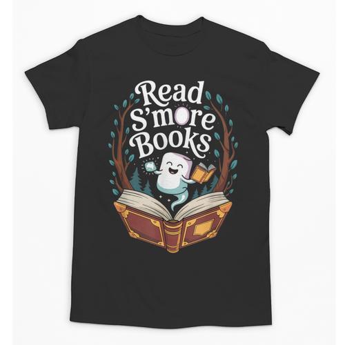 Read S'More Books Camping Outdoors Travel Campfire Unisex T-Shirt - Bookorys