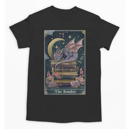 The Reader Tarot Card Book Dragon Romantasy Fantasy Bookish Unisex T-Shirt - Bookorys DE