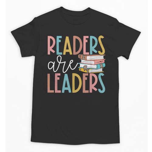 Readers Are Leaders Reading Book Lovers Teacher Women Kids Unisex T-Shirt - Bookorys DE