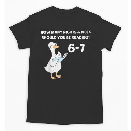 Reading 6-7 Silly Goose Read Books Bookish Bookworm Unisex T-Shirt - Bookorys