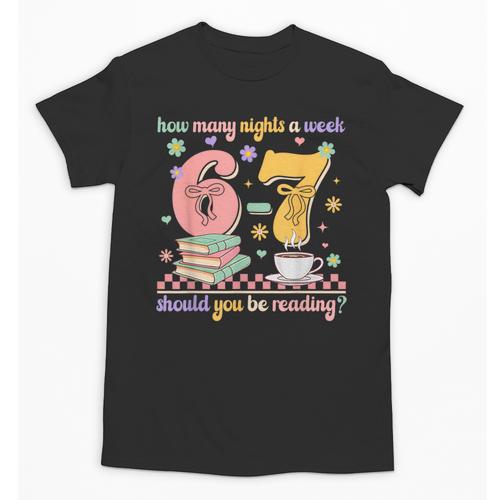 Reading 67 Teacher Six Seven Reading 6 7 Book Lover Unisex T-Shirt - Bookorys