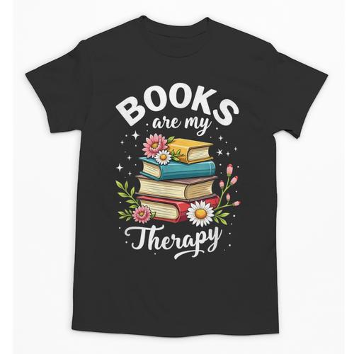 Reading Books Are My Therapy Unisex T-Shirt - Bookorys UK