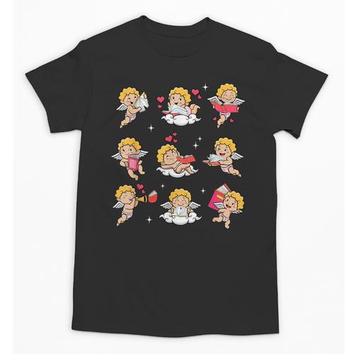 Reading Cupids Books Valentine's Day Teachers Book Lovers Unisex T-Shirt - Bookorys