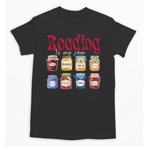 Reading Is My Jam Teacher Student Book Lovers Unisex T-Shirt - Bookorys