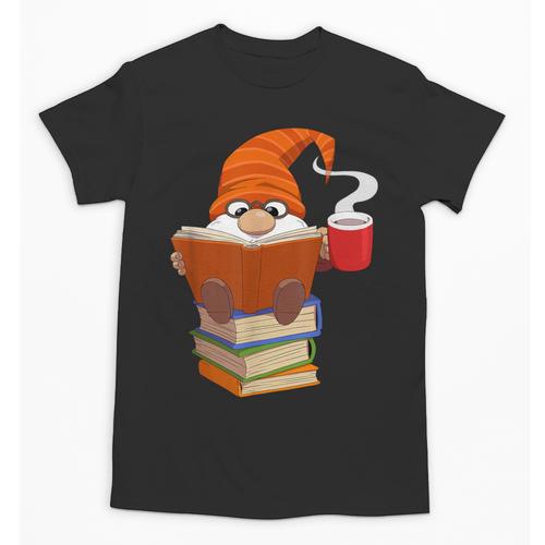 Reading Lover Book Graphic Gnome Unisex T-Shirt - Bookorys DE