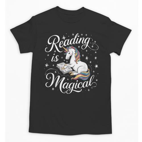 Reading Is Magical Unicorn Book Lover Fantasy Kids Unisex T-Shirt - Bookorys