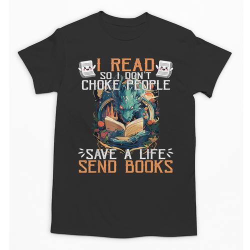 Reading Readers I Read Send Books Dragon Bookworm Tee Unisex T-Shirt - Bookorys