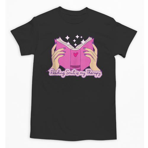 Reading Smut Is My Therapy Romance Book Reader Humor Unisex T-Shirt - Bookorys DE
