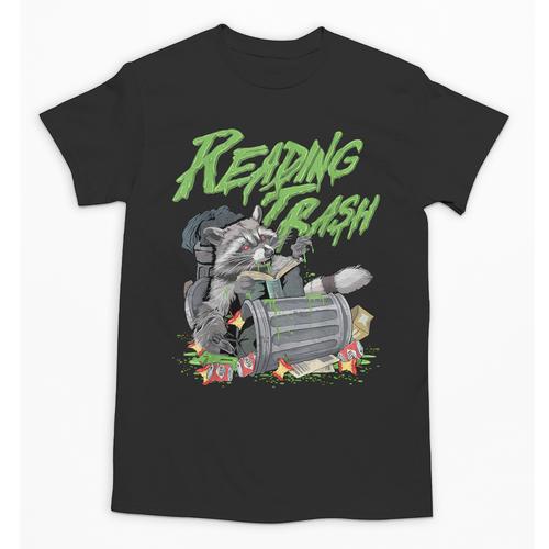 Reading Trash Racoon Bookworm Bookish Librarian Book Lover Unisex T-Shirt - Bookorys CA