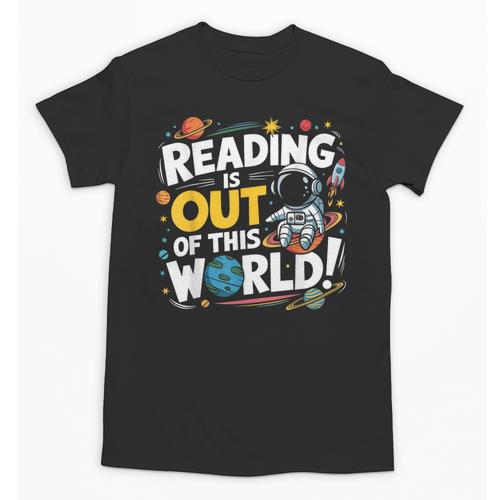 Reading Is Out Of This World Space Book Lover Kids Unisex T-Shirt - Bookorys