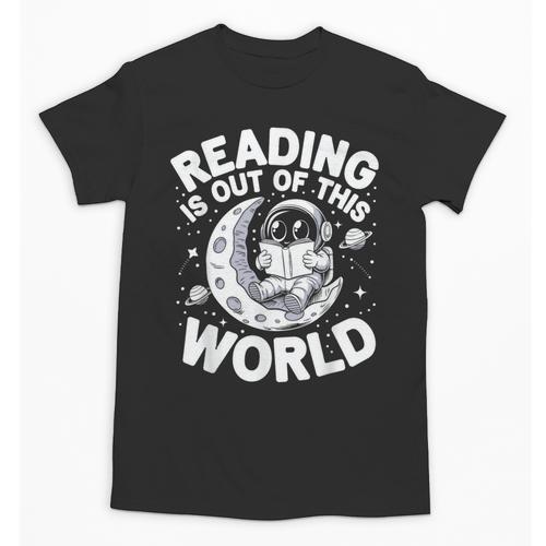 Reading Is Out Of This World Space Books Lover Unisex T-Shirt - Bookorys