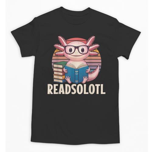 Readsolotl Axolotl Reading Book Lover Kawaii Bookworms Unisex T-Shirt - Bookorys