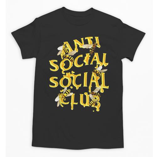 Retro Anti Social Club Bees Introvert Women Men Unisex T-Shirt - Raresse