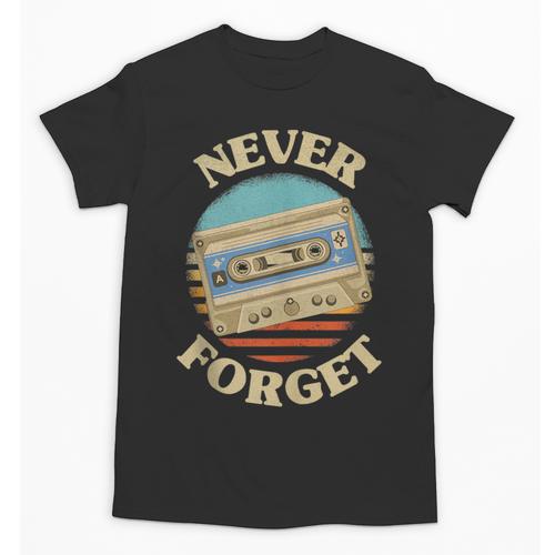 Retro Cassette Never Forget Nostalgia Vintage Unisex T-Shirt - Figerry