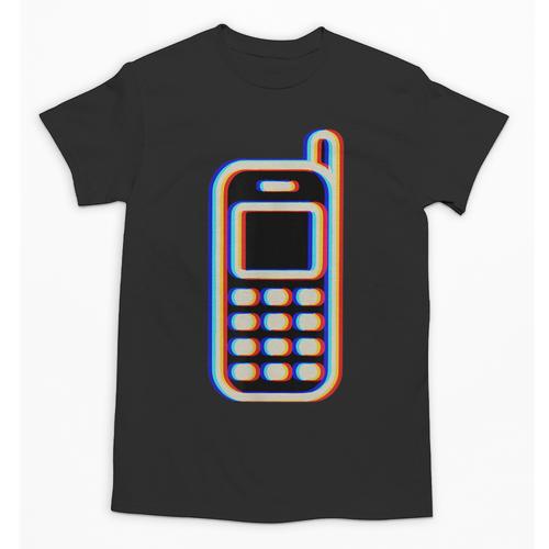 Retro Cell Vintage Mobile Phone 90s Nostalgia Vaporwave Fun Unisex T-Shirt - Figerry