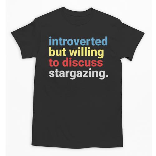 Retro Introverted But Willing Stargazing Lover Unisex T-Shirt - Raresse