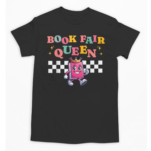 Retro Library Book Fair Queen School Reading Girls Women's Unisex T-Shirt - Bookorys AU
