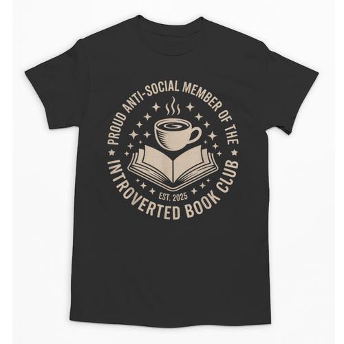 Retro Proud Introverted Book Club Anti Social Reader Unisex T-Shirt - Bookorys