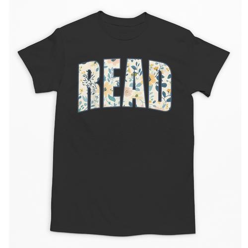 Retro Read Floral Reading Bookworm Librarian Book Lover Unisex T-Shirt - Bookorys