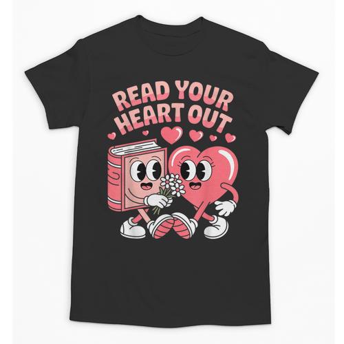 Retro Read Your Heart Out Valentine's Day Teacher Book Lover Unisex T-Shirt - Bookorys