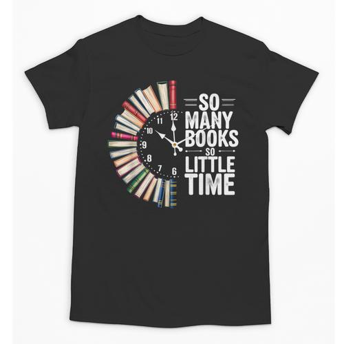 Retro So Many Books Little Time Book Clock Reading Unisex T-Shirt - Bookorys