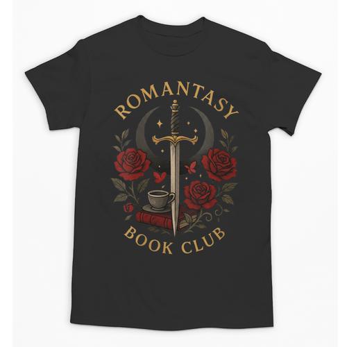 Romantasy Book Club Coffee Sword Roses Unisex T-Shirt - Bookorys DE