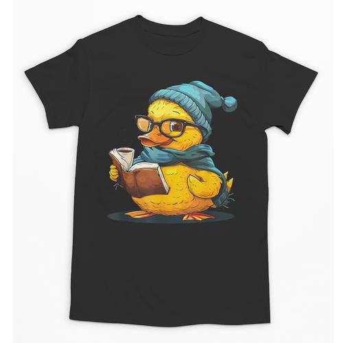 Rubber Duck Reading Book Rubber Duckie Reader Coffee Lover Unisex T-Shirt - Bookorys CA