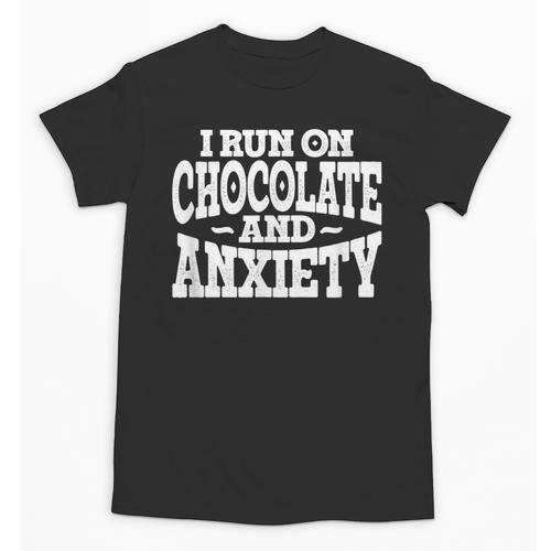 I Run On Chocolate And Anxiety Introvert Unisex T-Shirt - Raresse