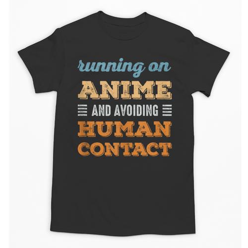 Running On Anime Social Introvert Humor Vintage Unisex T-Shirt - Raresse