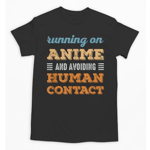 Running On Anime Social Introvert Humor Vintage Unisex T-Shirt - Raresse