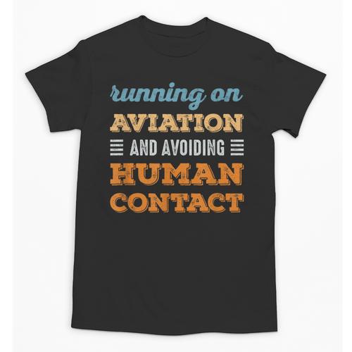 Running On Aviation Social Introvert Humor Vintage Unisex T-Shirt - Raresse