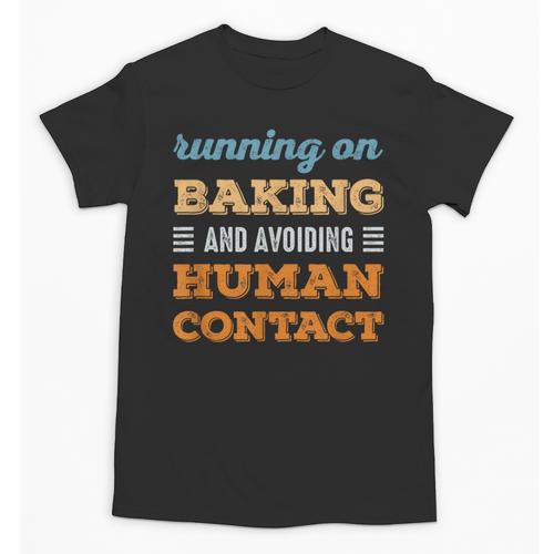 Running On Baking Social Introvert Humor Vintage Unisex T-Shirt - Raresse