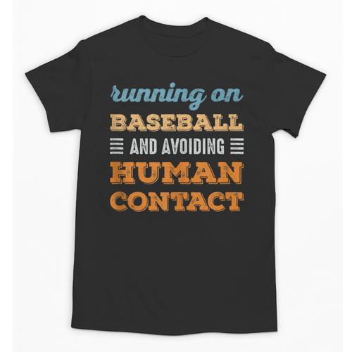 Running On Baseball Social Introvert Humor Vintage Unisex T-Shirt - Raresse