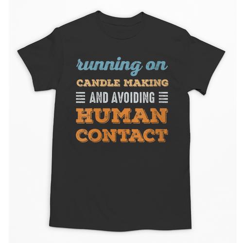 Running On Candle Making Social Introvert Humor Vintage Unisex T-Shirt - Raresse