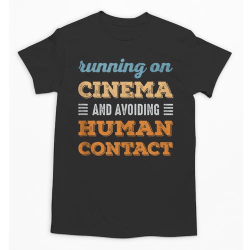Running On Cinema Social Introvert Humor Vintage Unisex T-Shirt - Raresse