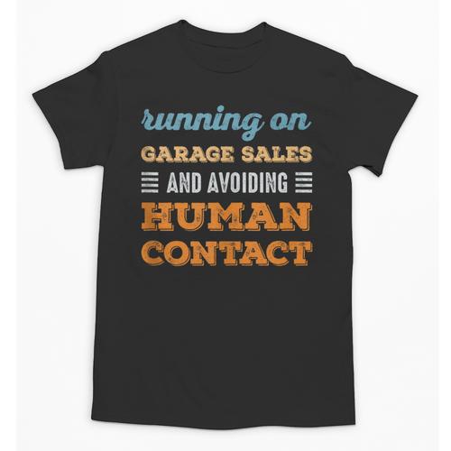 Running On Garage Sales Social Introvert Humor Vintage Unisex T-Shirt - Raresse