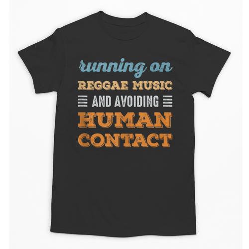 Running On Reggae Music Social Introvert Humor Vintage Unisex T-Shirt - Raresse