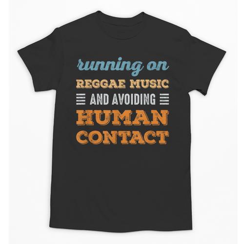 Running On Reggae Music Social Introvert Humor Vintage Unisex T-Shirt - Raresse